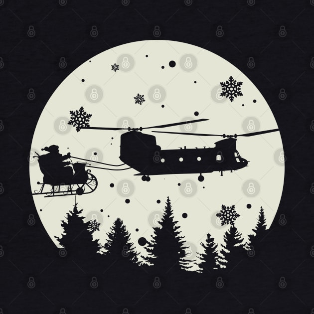 CH-47 Chinook Pulling Santa's Sleigh by Aviation Designs